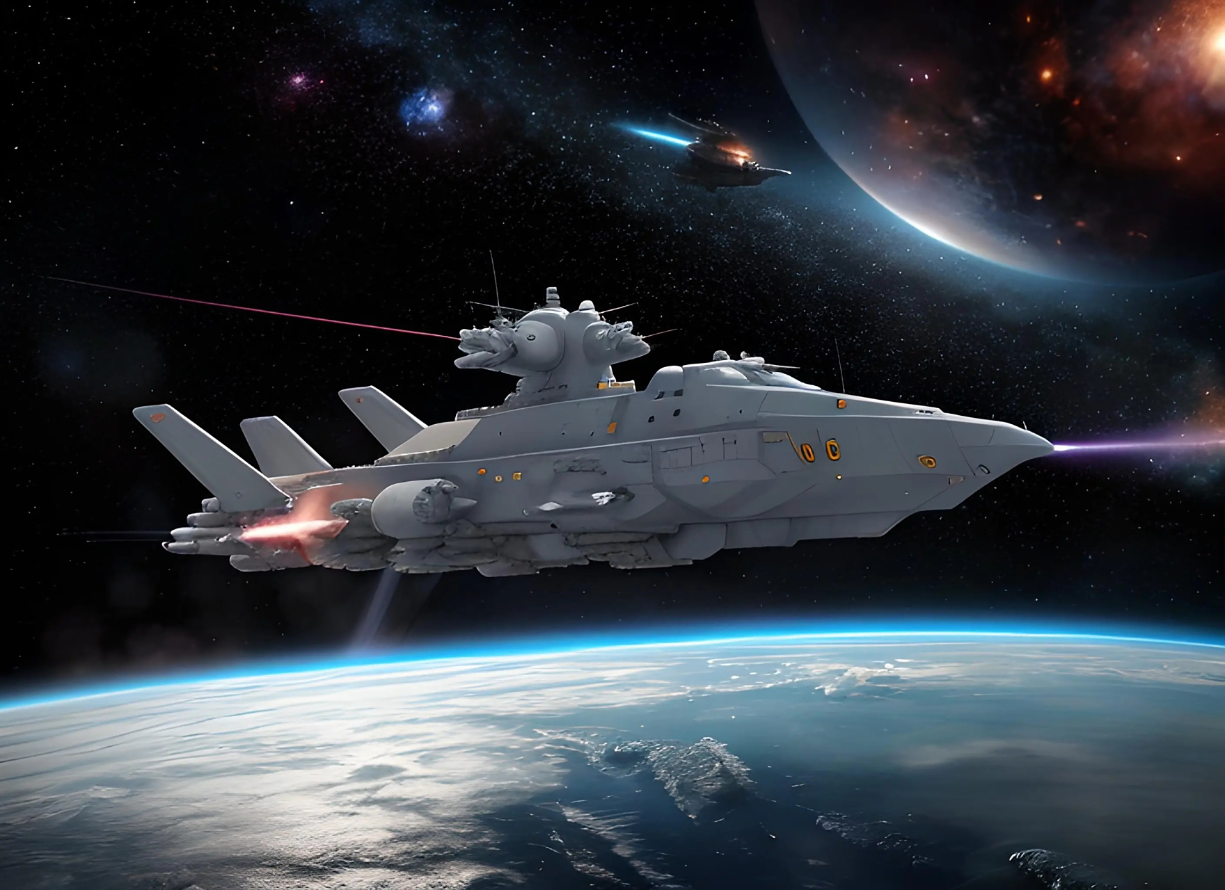 ai绘画:星空战舰#动漫壁纸# #ai艺术季# #百度ai绘图黑科技# #ai绘图