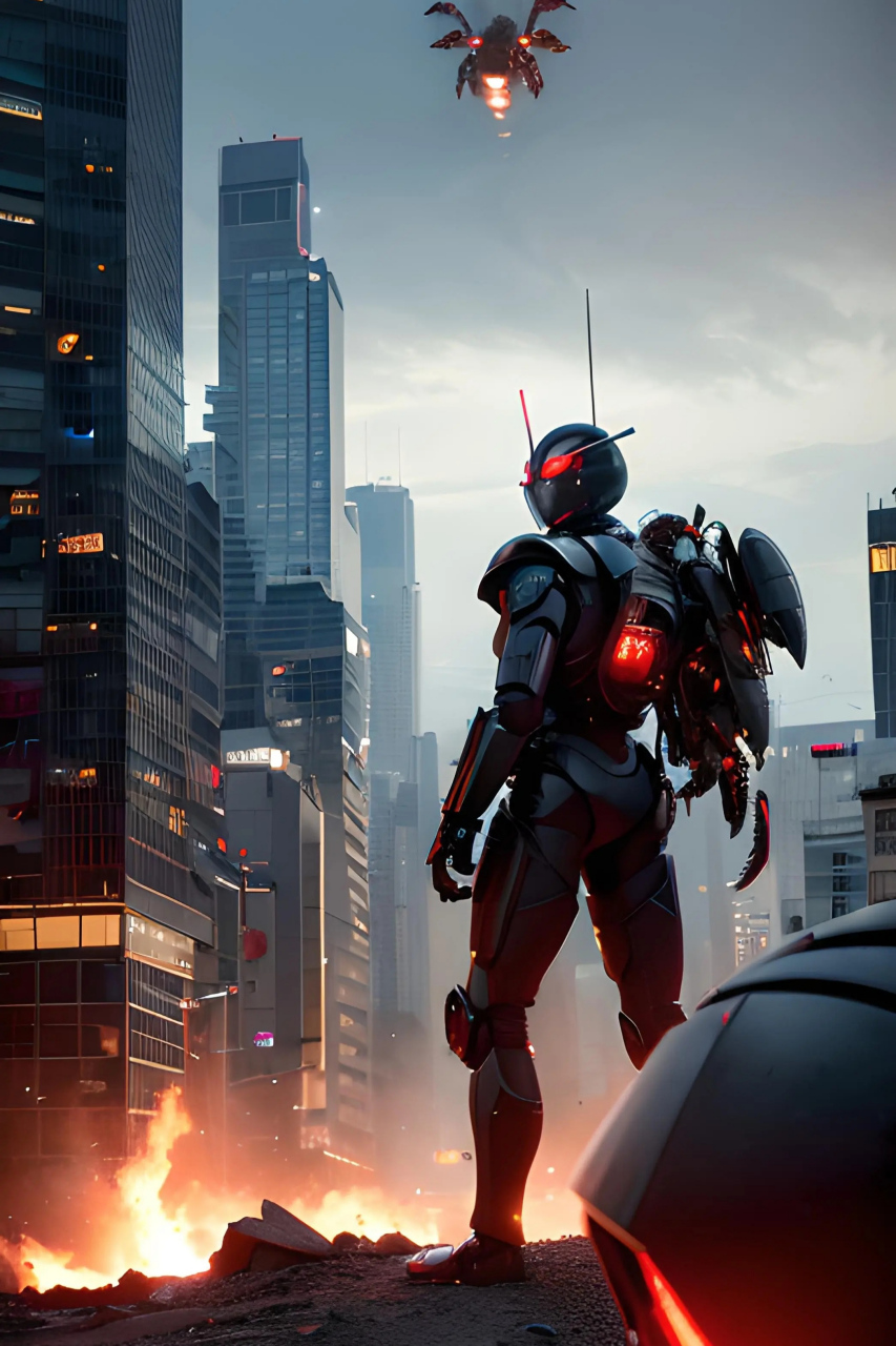 ai绘画:外星机甲(红魔)