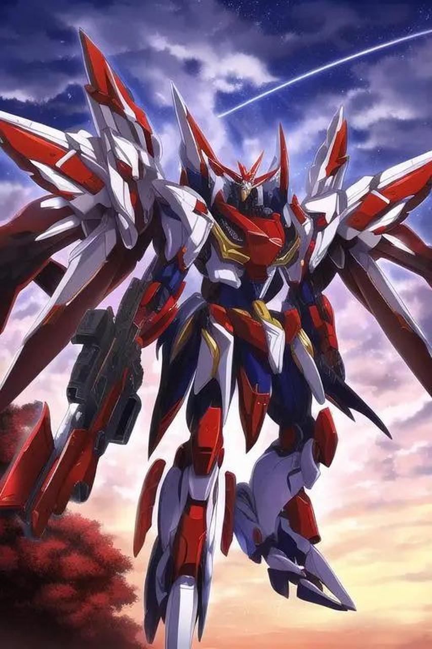 ai绘画:高达(烈焰之刃)