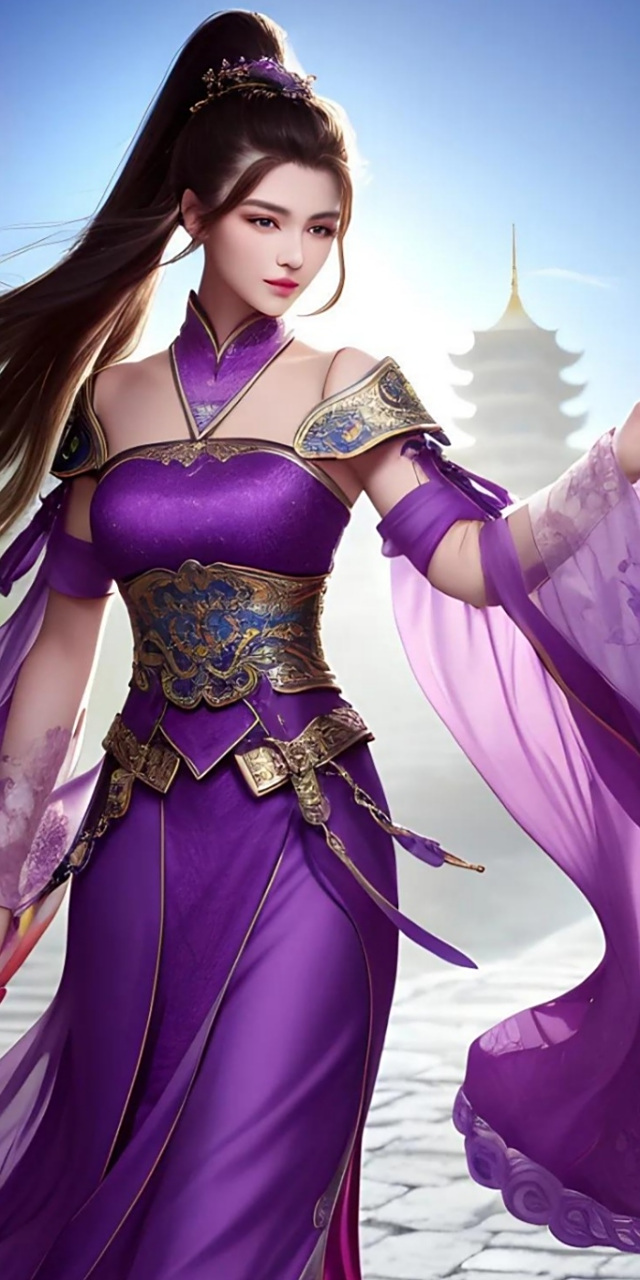 ai绘画:锦衣古风(紫云杉)