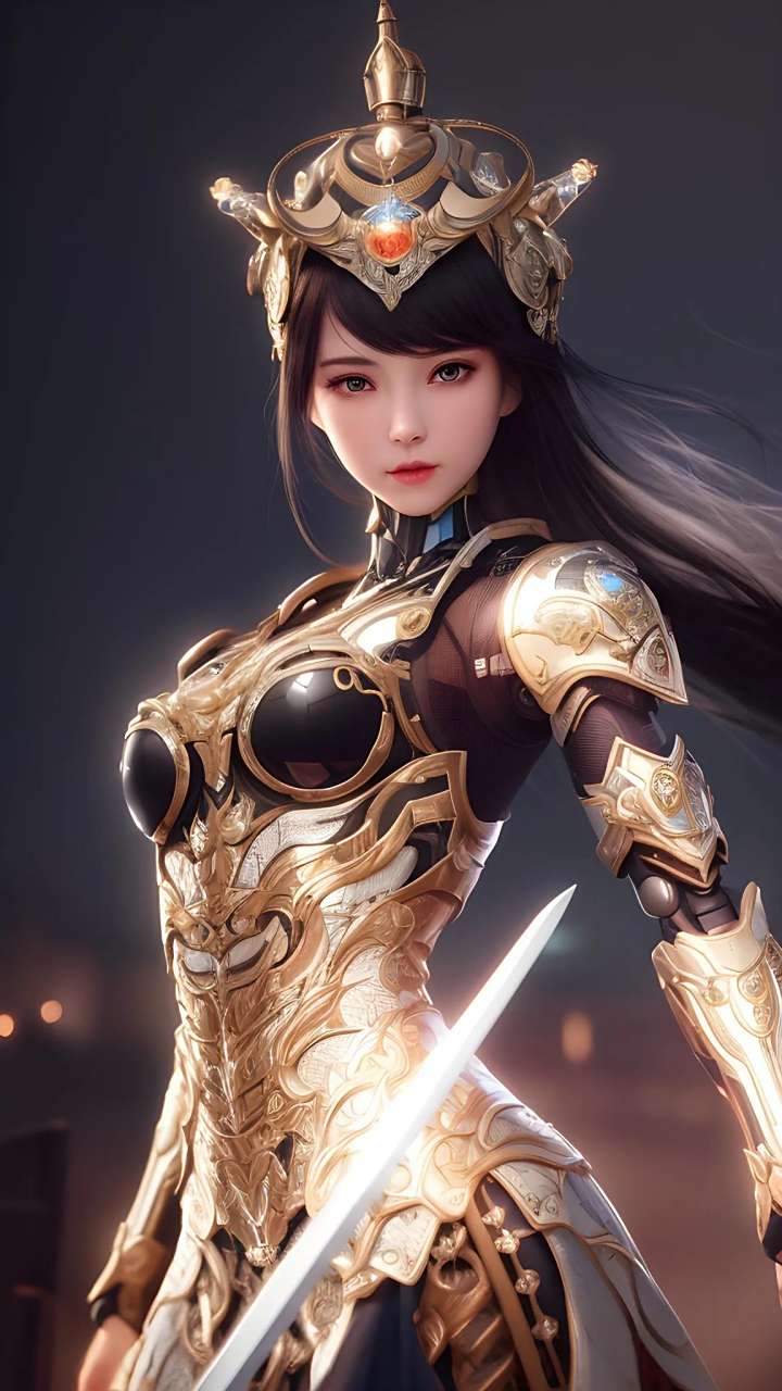 ai绘画:铠甲少女(玉龙鳞)