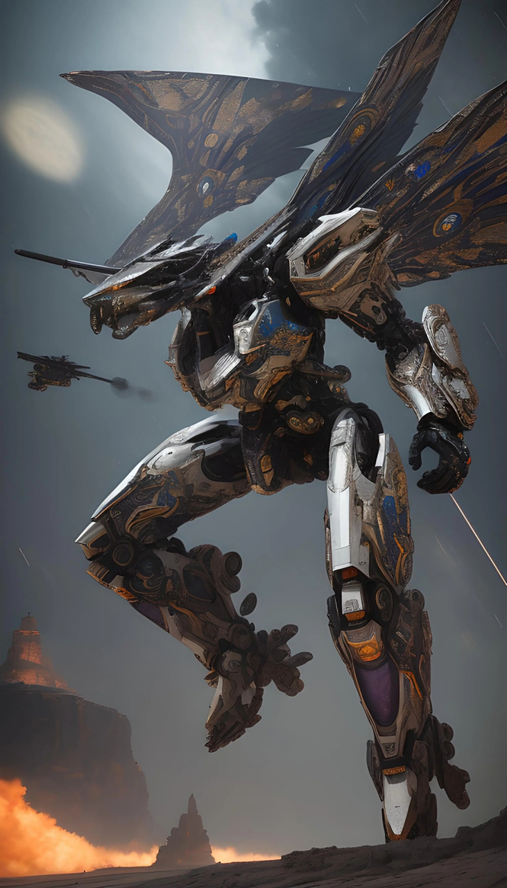 ai绘画:外星机甲(泰坦巨兽和机甲)