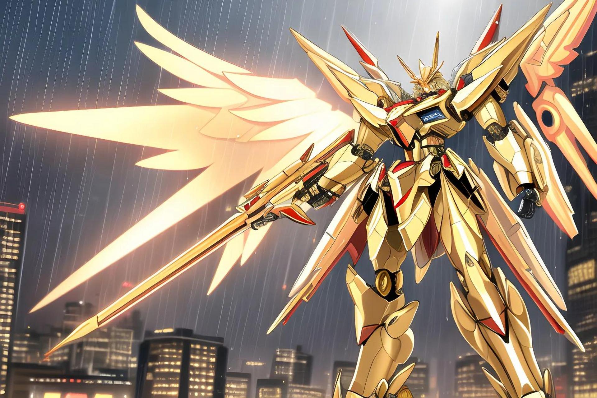 ai绘画:未来战争(天使机甲)