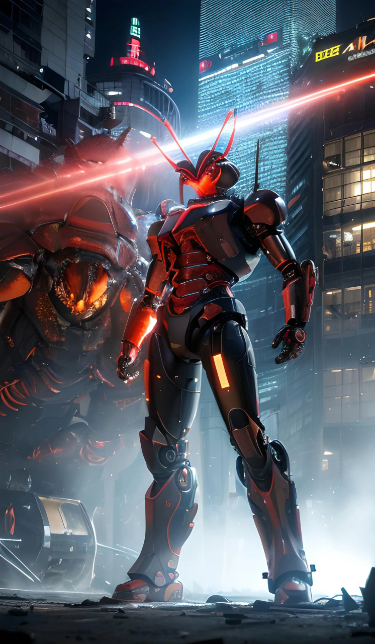 ai绘画:外星机甲(红魔)