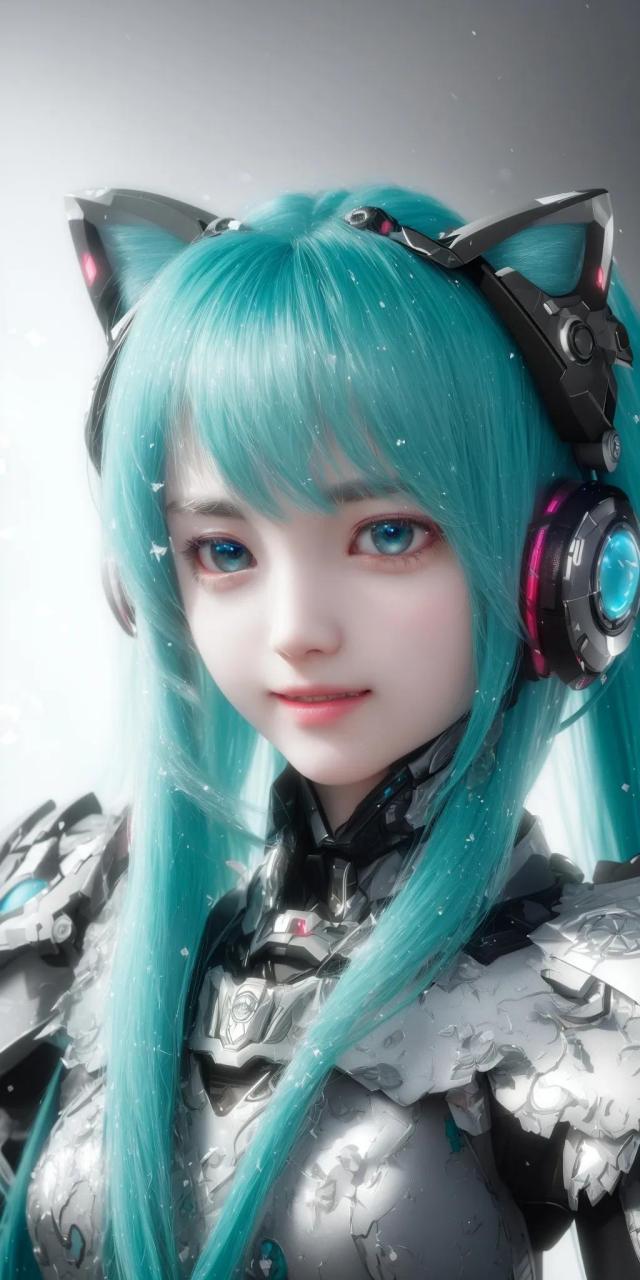 初音未来(铠甲版)#未来# #动漫壁纸# #ai艺术季# #百度ai绘图黑科技