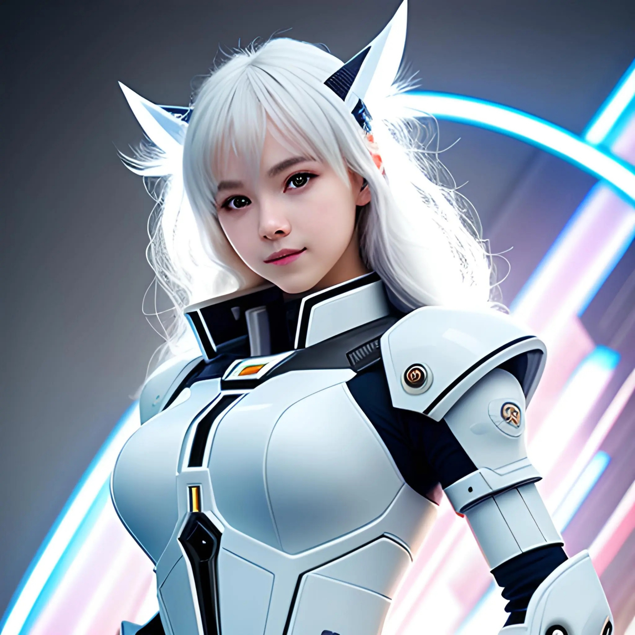 ai绘画:机甲少女(白小柒)#动漫壁纸# #ai写真# #ai女友# #ai艺术季