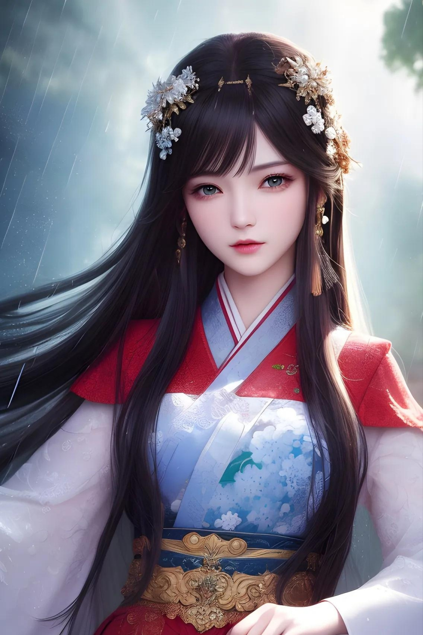 ai绘画:古风少女(晨曦)