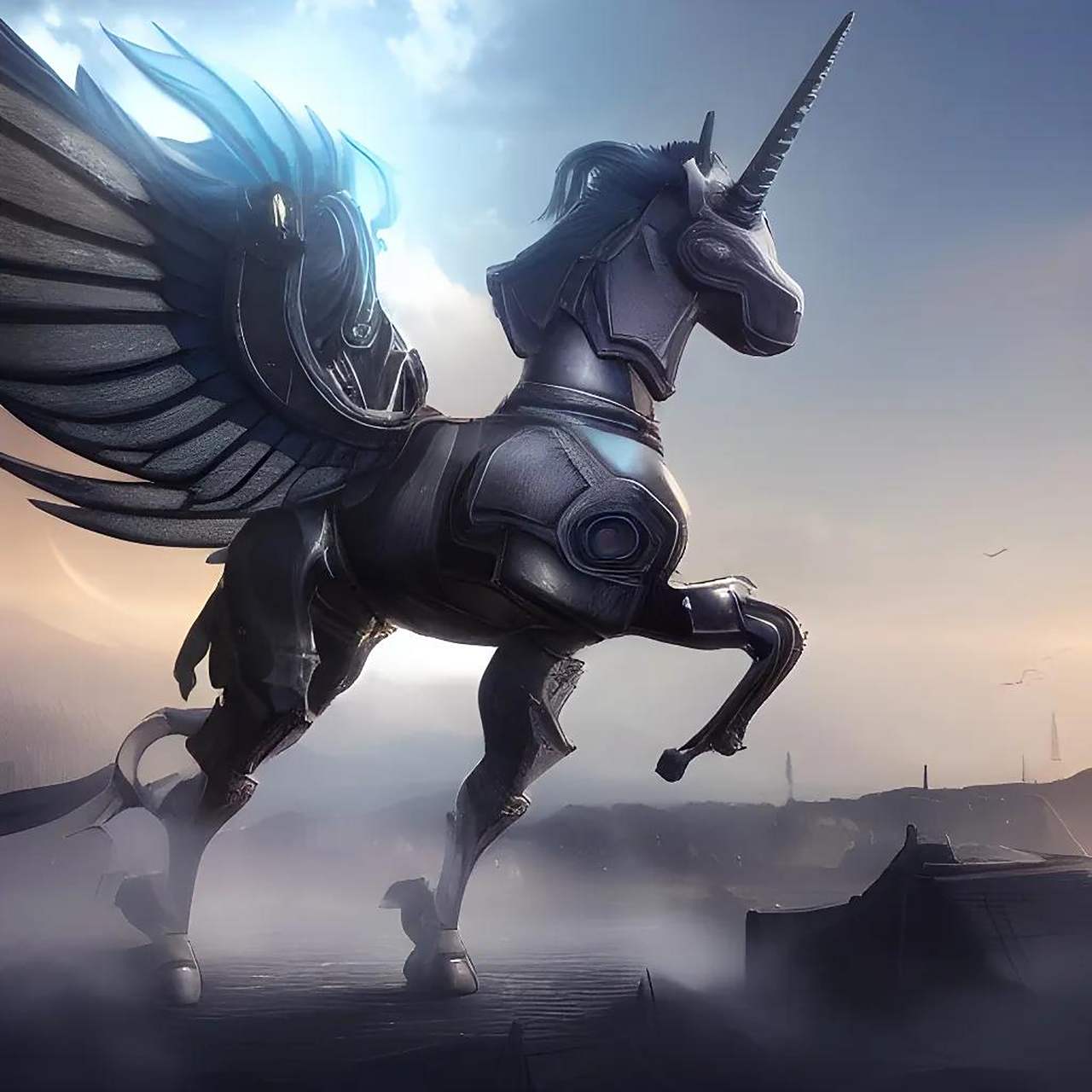 ai绘画:神奇的动物(暗黑独角兽)