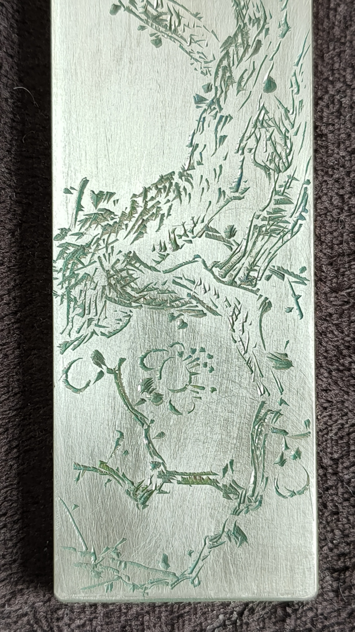 清韵天成  自书 自画 纯手刻 铜镇纸 6730*3*250mm*1支 67宏树檀