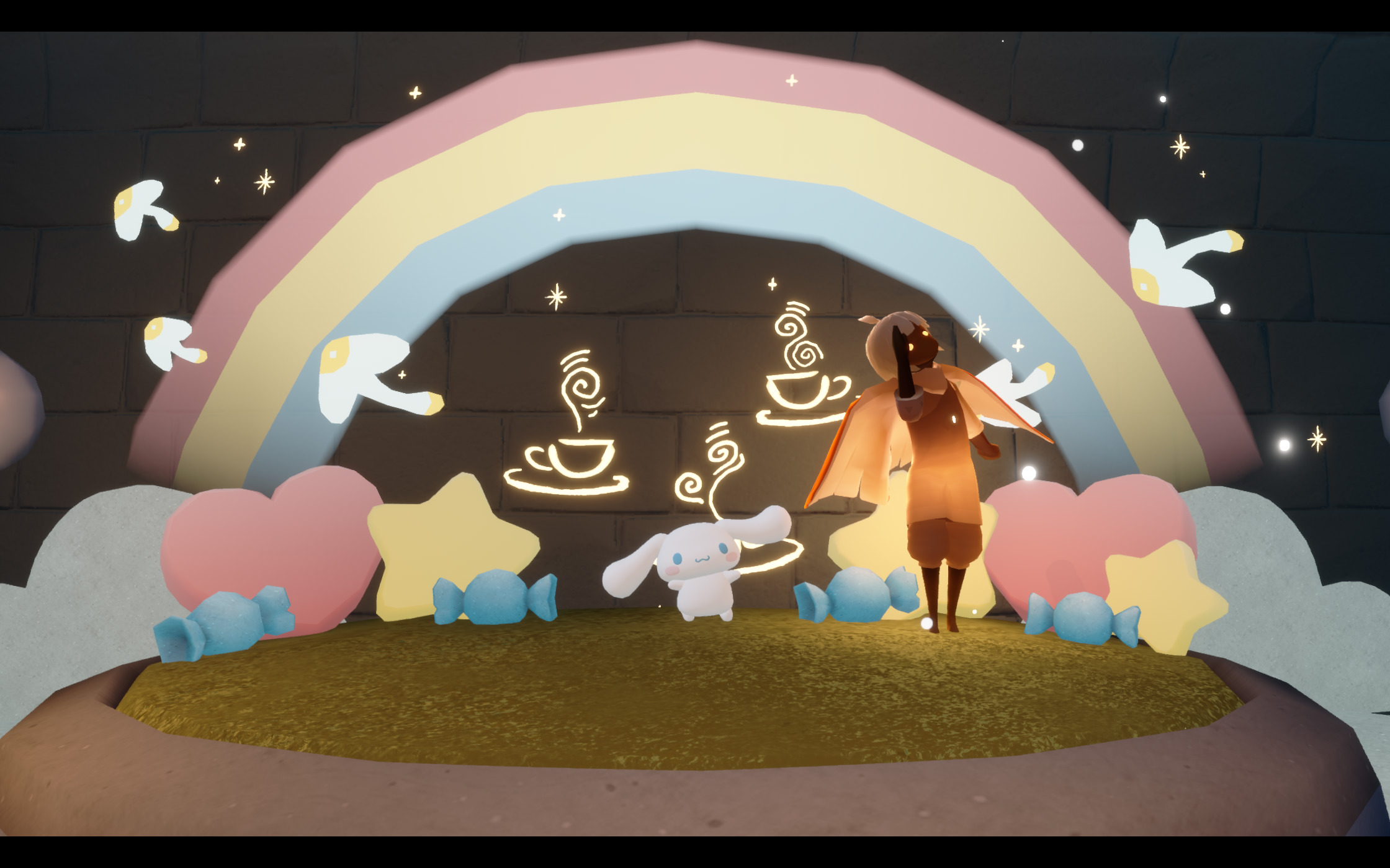 光遇和大耳狗拍照