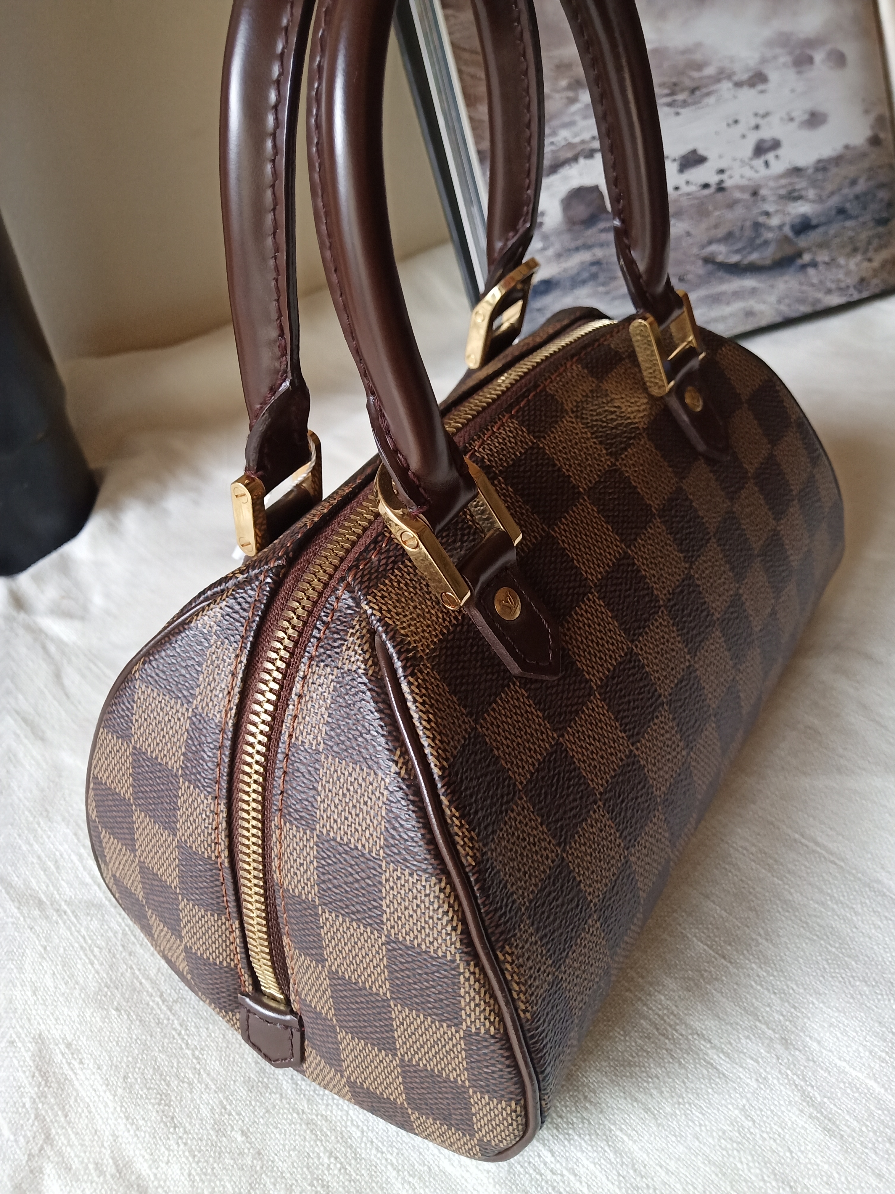 louis vuitton路易·威登女士手提包lv 棋盘格小元宝手提包 其盘格