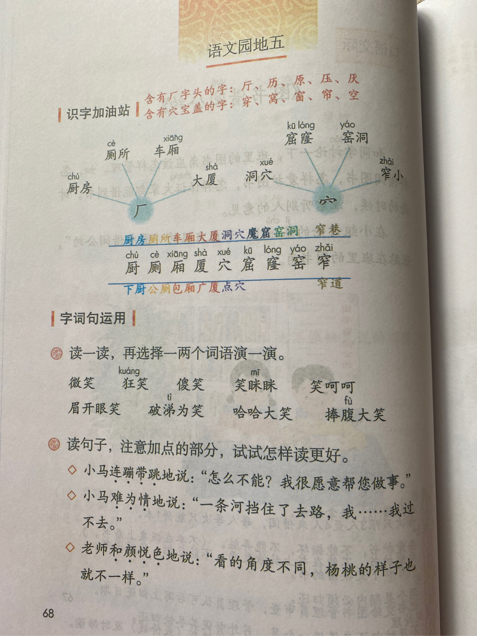 二年级下册课堂笔记《语文园地五》