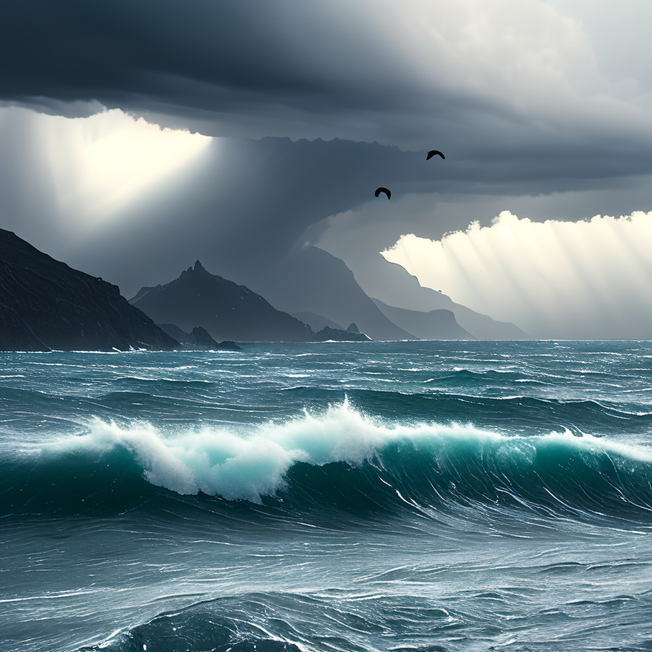 这是一片神奇的大海,海浪翻滚着,搅起层层白沫.