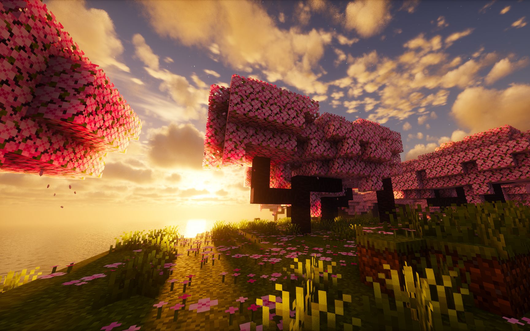minecraft樱花生物群系介绍:                 樱花生物群系是游戏中
