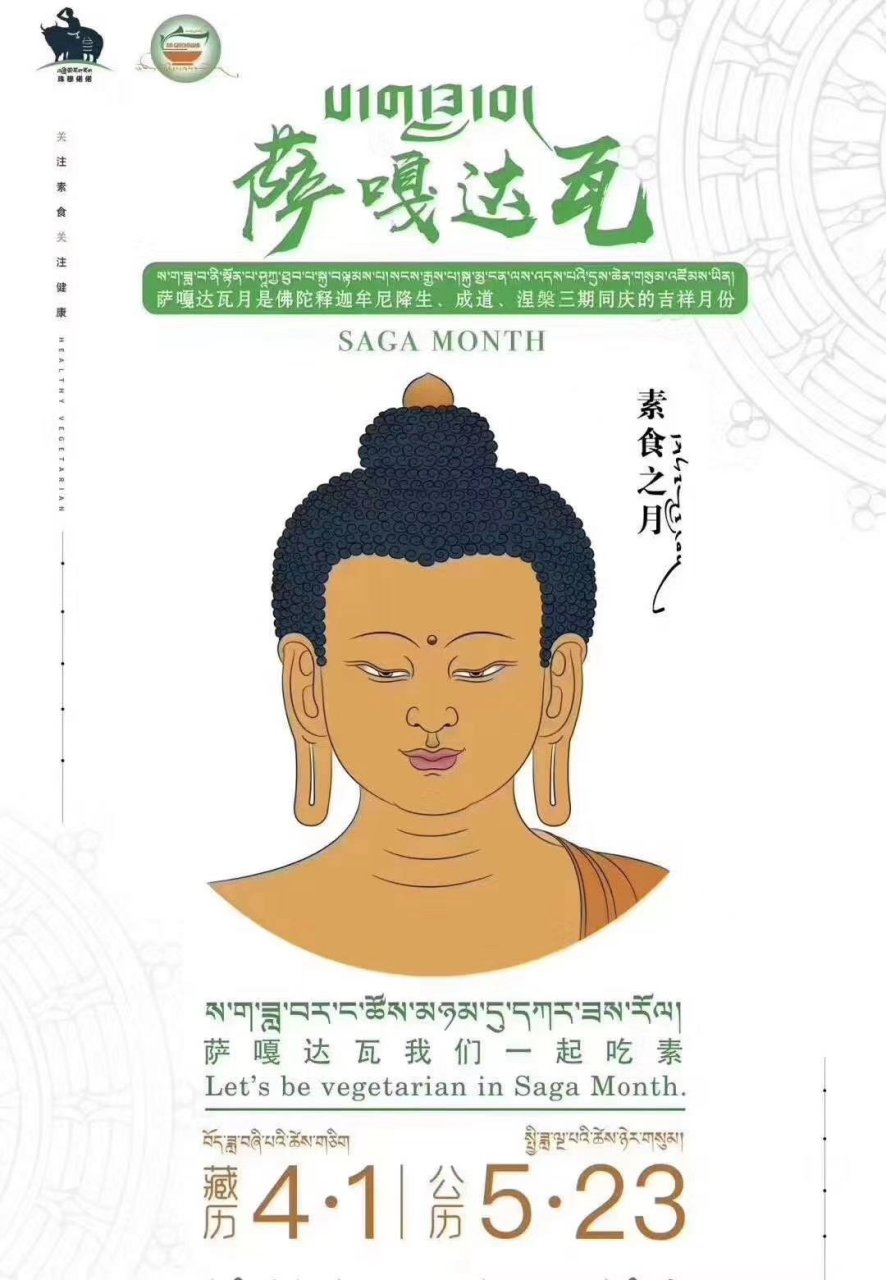 佛教 今天是今年萨嘎月的第一天,藏传佛教的传统节日,藏语称:萨噶