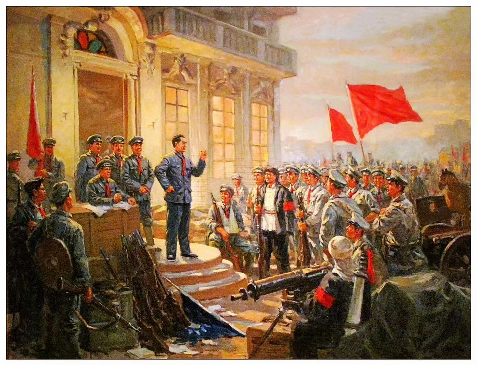 [心]  →(八一南昌起义油画作者:黎冰鸿.此幅油画现收藏于