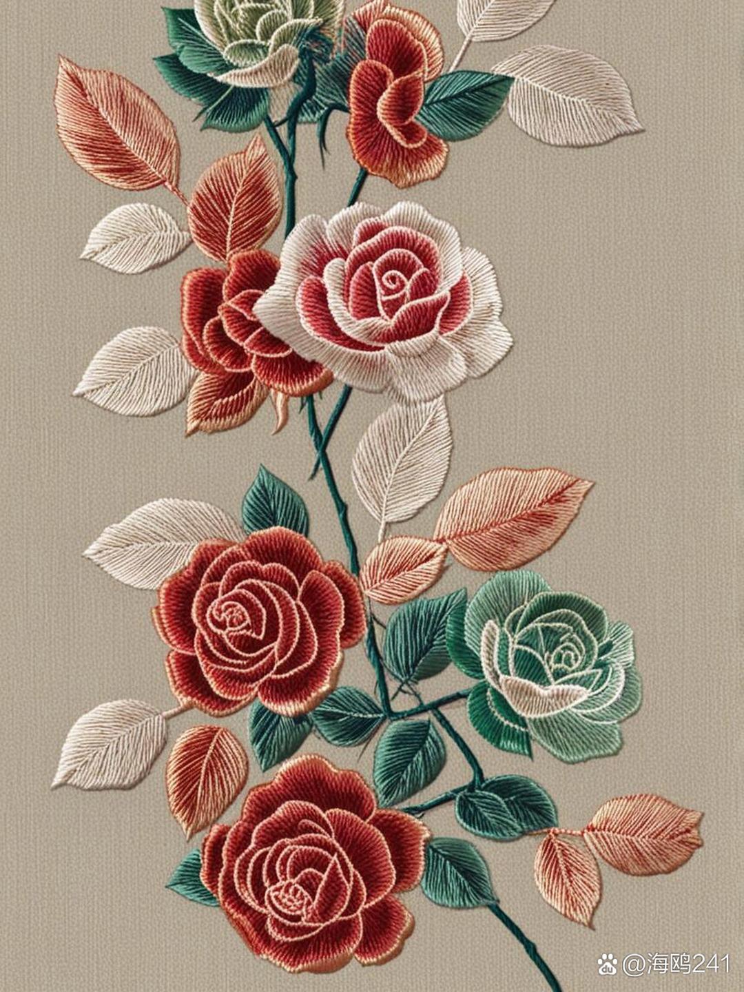 咱就是说,这红玫瑰刺绣那叫一个绝啊!