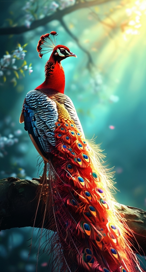 古人认为孔雀的美丽和独特的羽毛使其具有特殊的灵性和象征意义