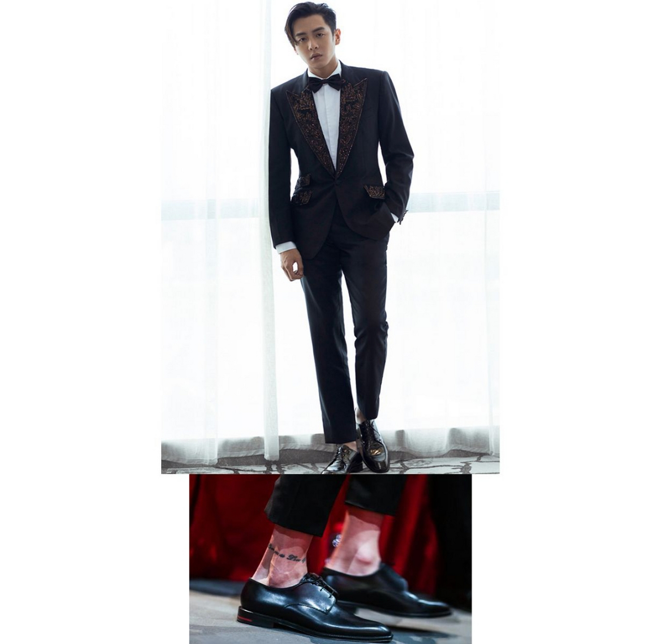 最喜欢的就是张若昀和唐艺昕脚踝上的情侣纹身呐 love you as love