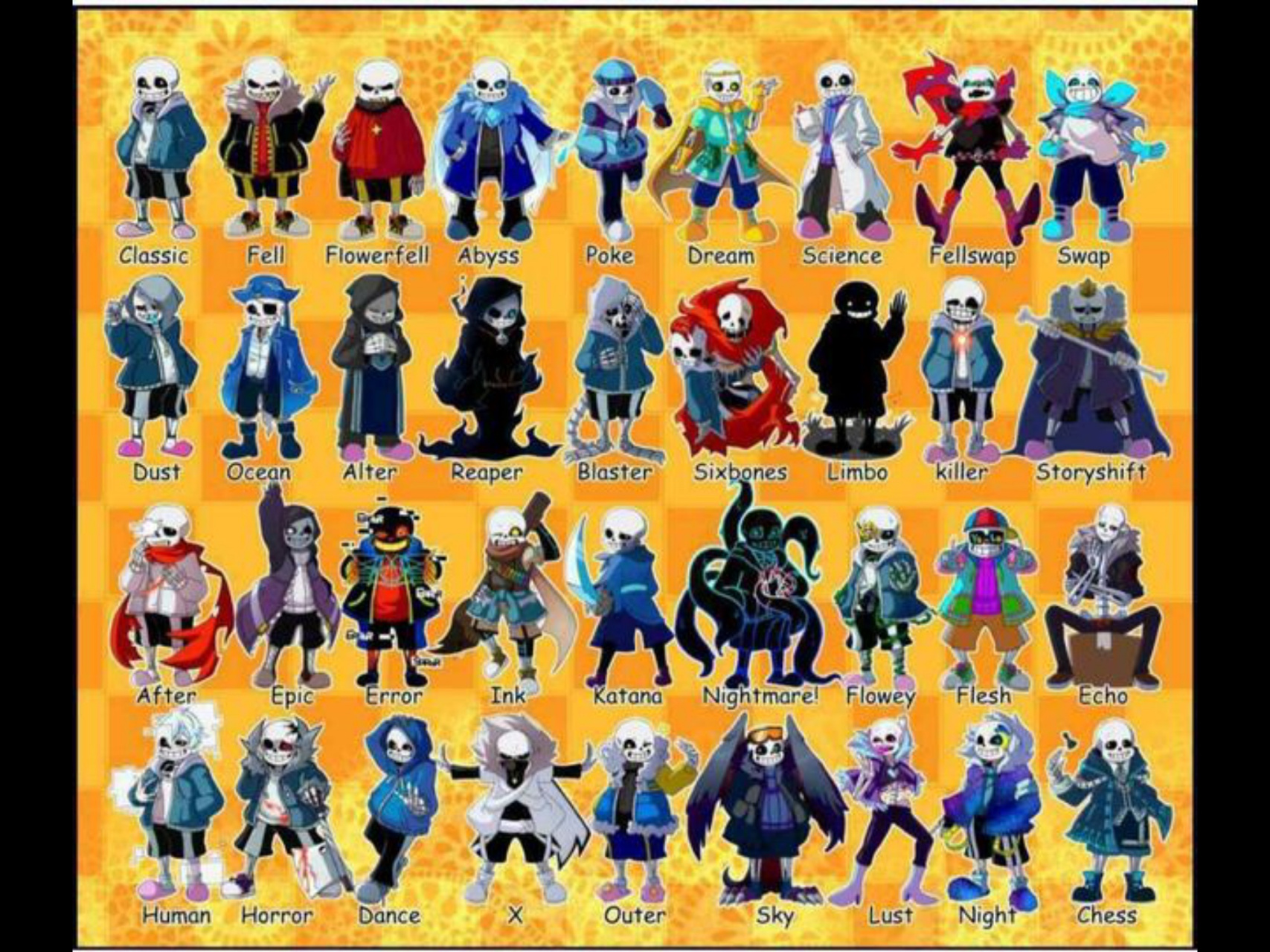 传说之下个种sans