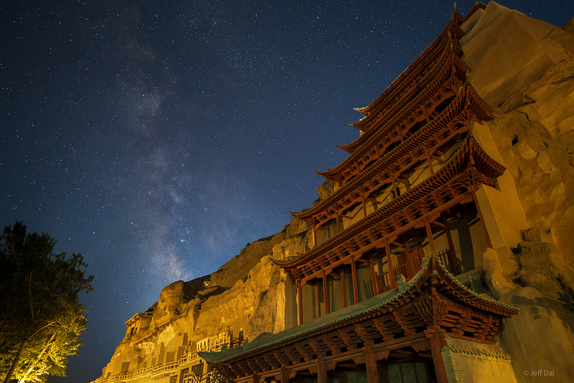 敦煌沙漠夜景图片