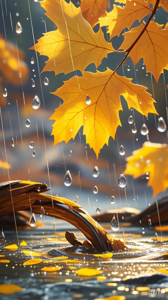《秋雨》   秋雨,宛如一位优雅的舞者,轻盈地飘落于大地之上.