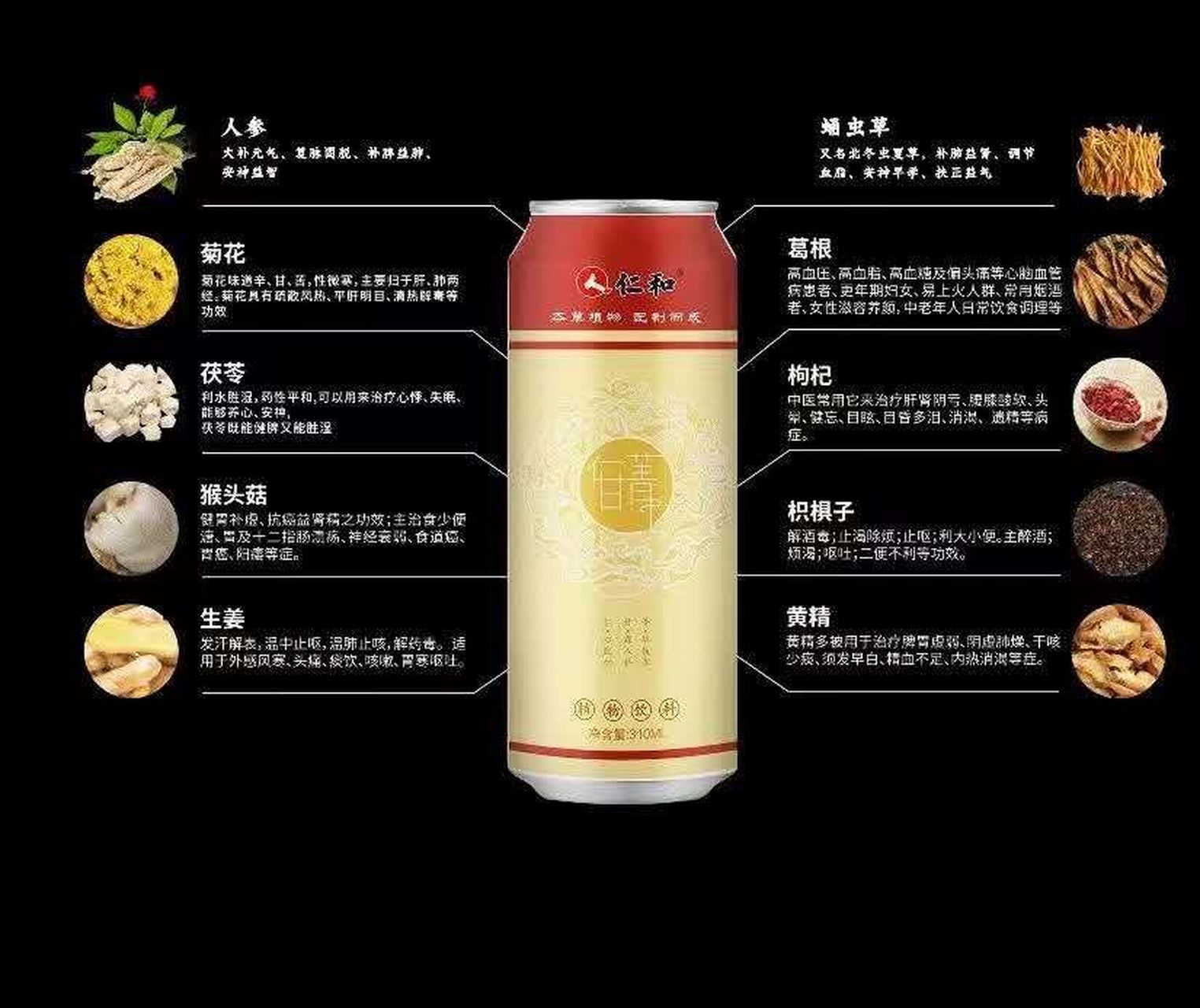 这是仁甘菁里面主要的原材料,我们在樟树有很多种植基地,我们有非常好