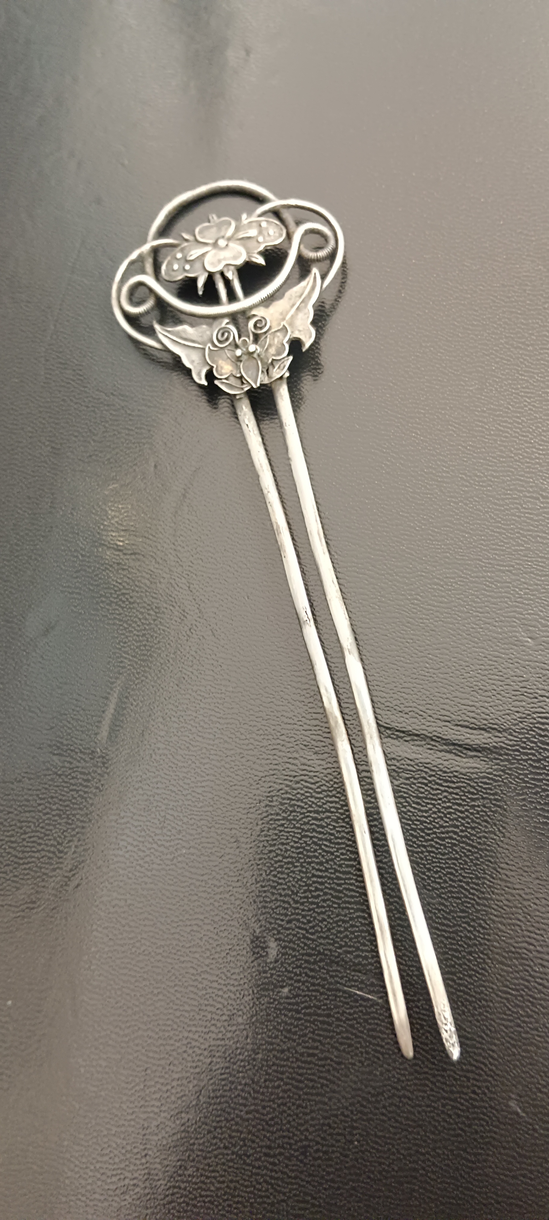 老银门簪 完美品,老银门簪,孤品 出至山东