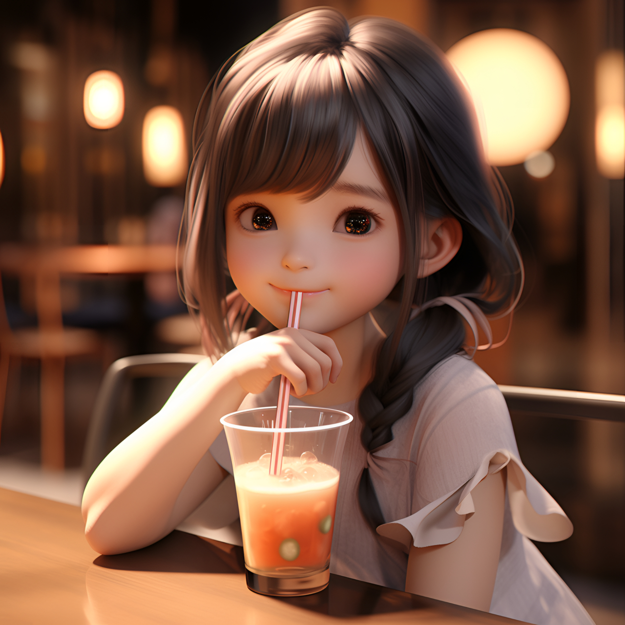 请你喝秋天的第一杯奶茶吖#微信头像# #头像# #动漫头像和壁纸# #可爱