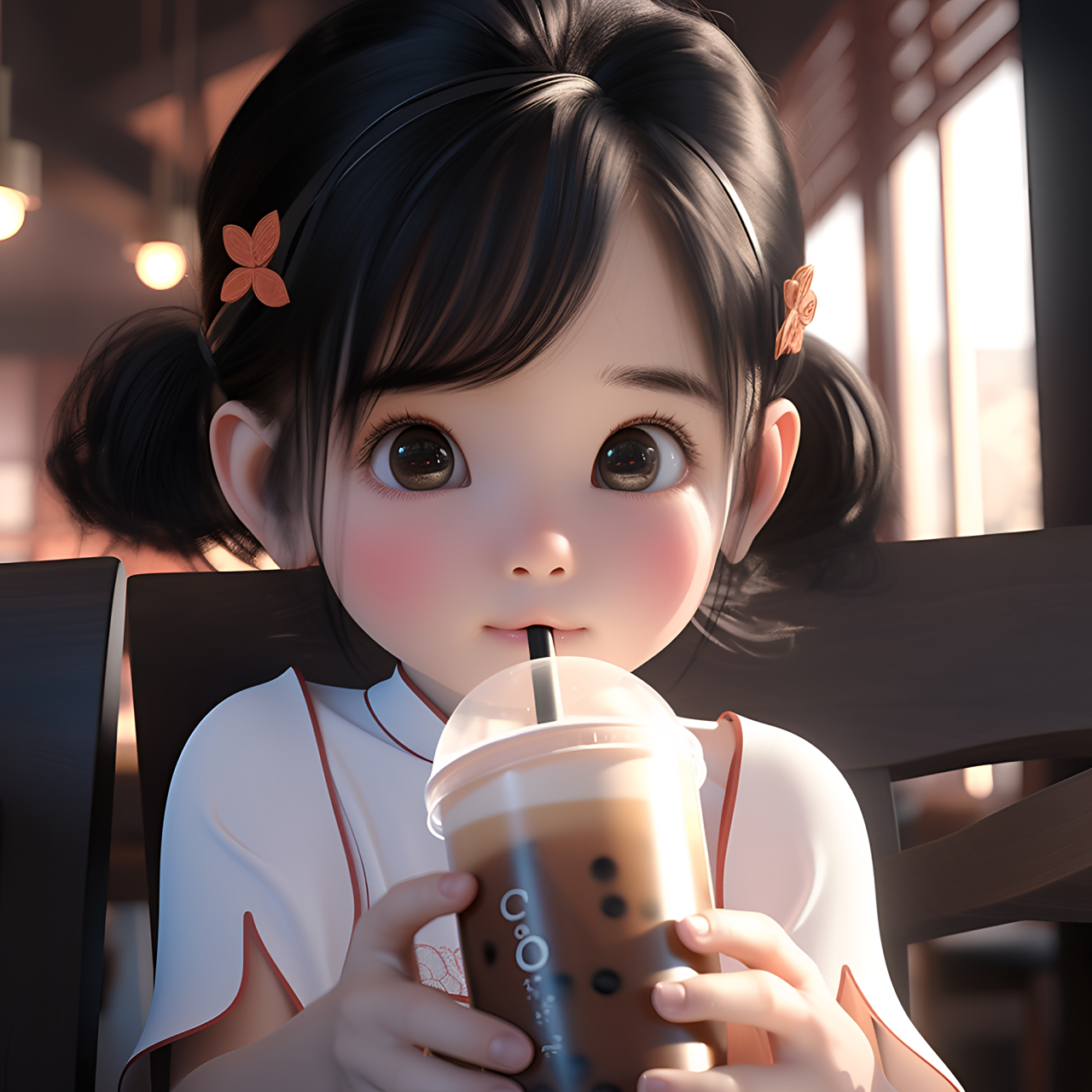 请你喝秋天的第一杯奶茶吖#微信头像# #头像# #动漫头像和壁纸# #可爱