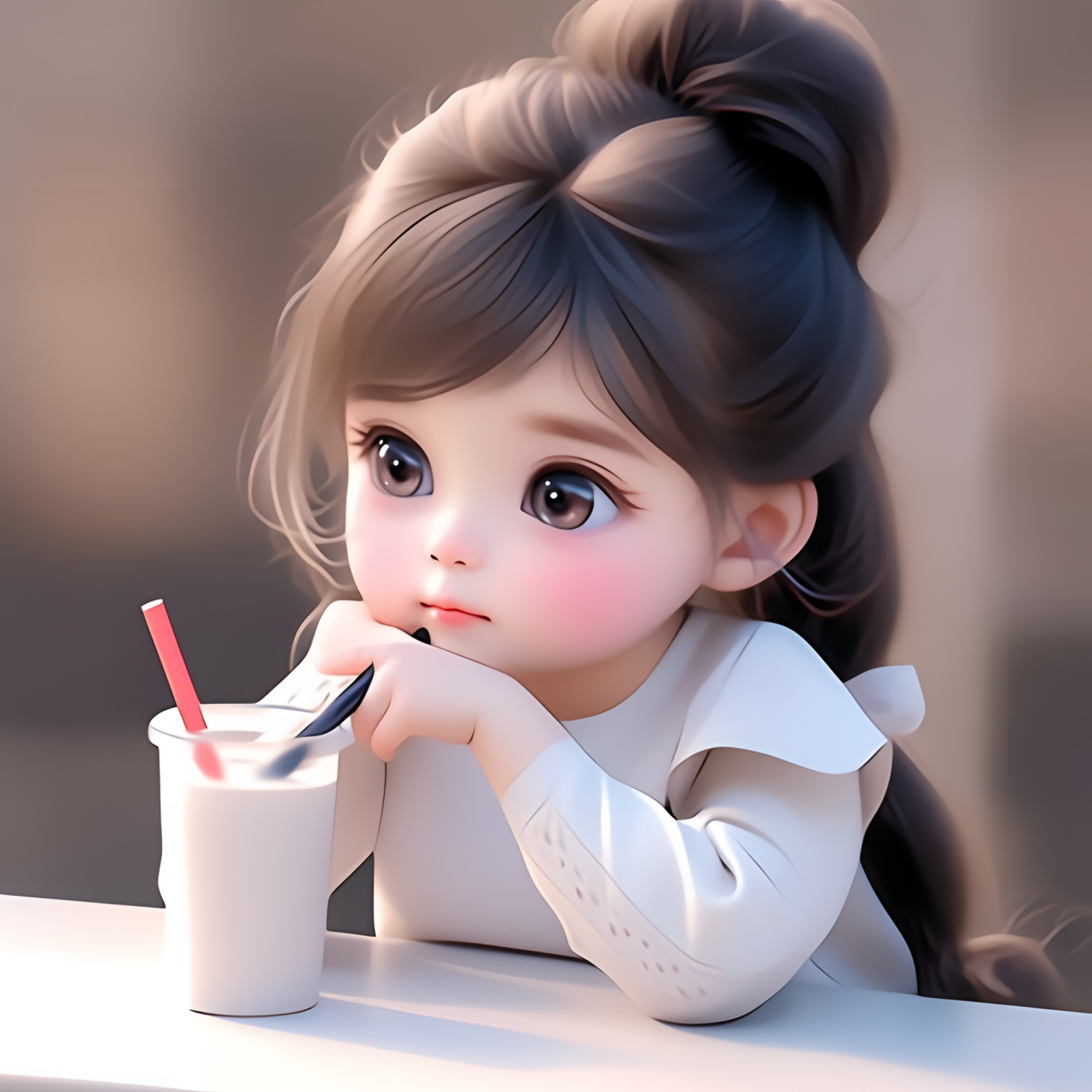 汇报一下,今天我也喜欢你哦#动漫头像和壁纸# #ai绘画# #微信头像