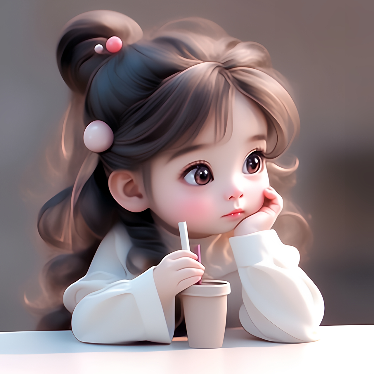 汇报一下,今天我也喜欢你哦#动漫头像和壁纸# #ai绘画# #微信头像