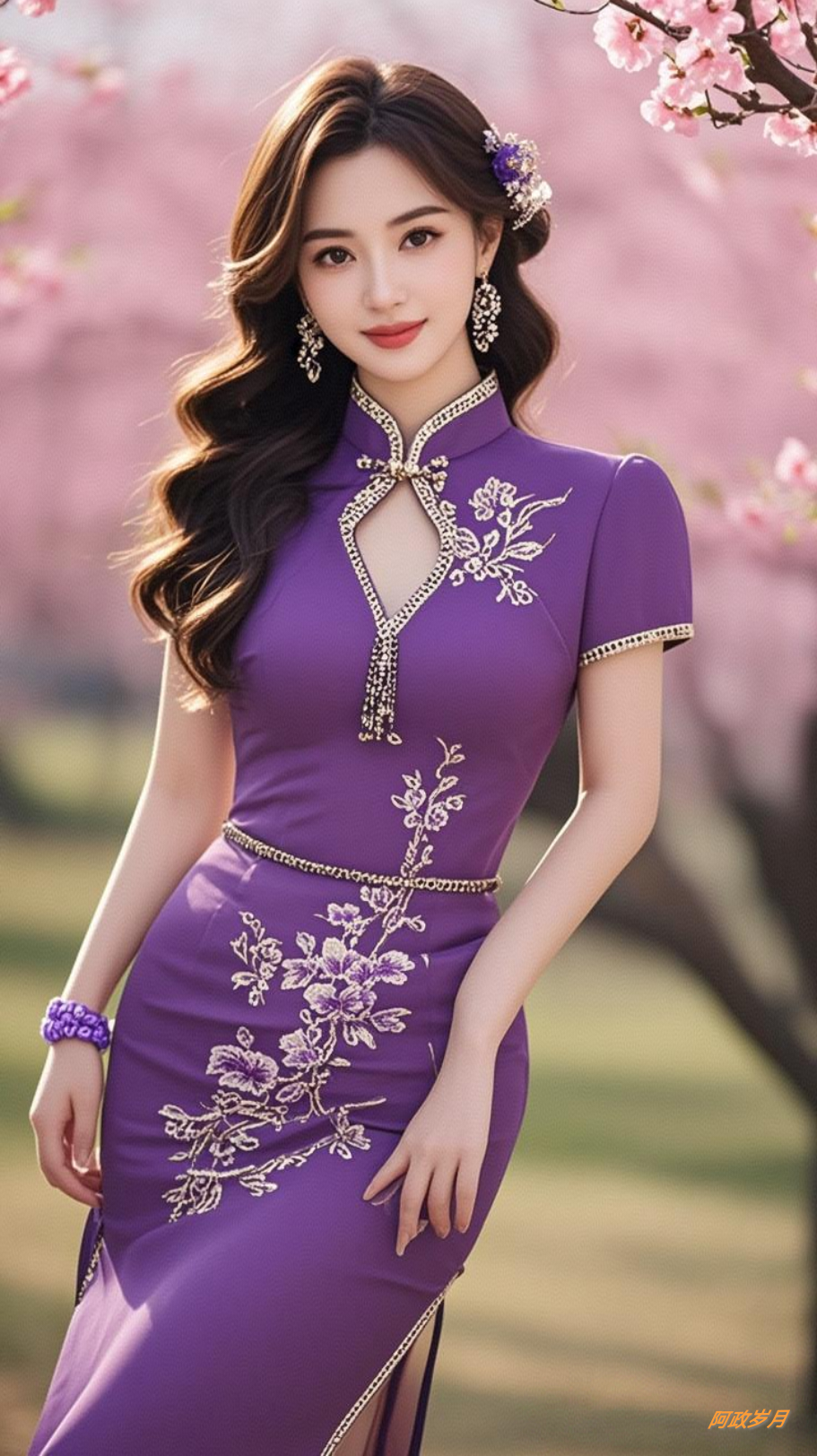 桃林旗袍:邂逅春日的古韵风华