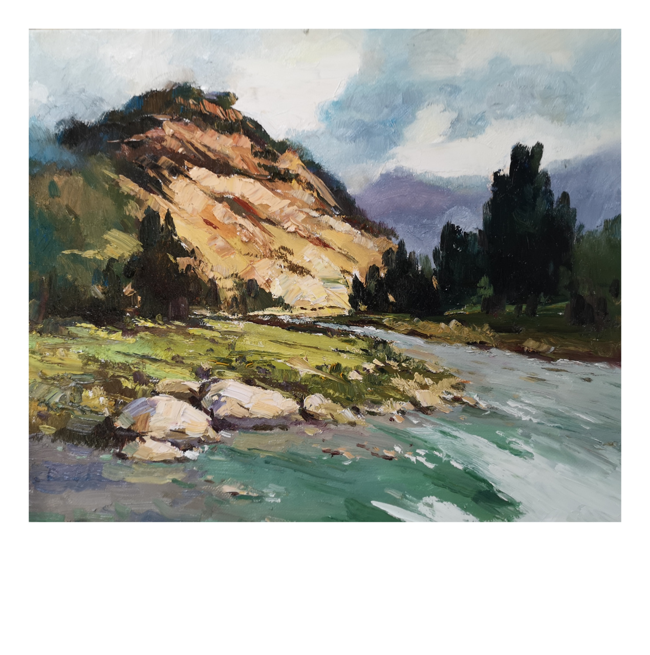 《许湾村边》50x60cm