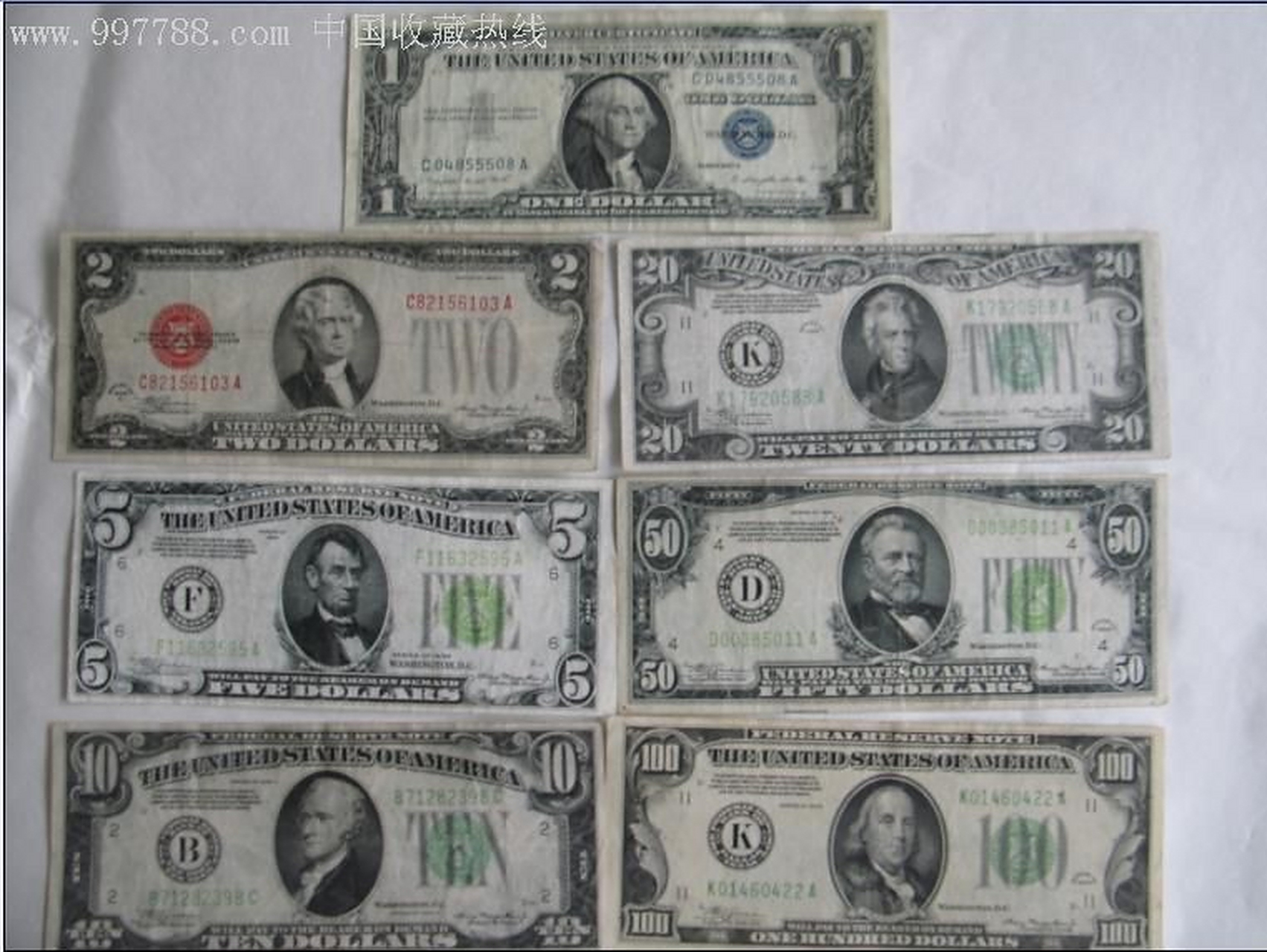 老版美元95一套