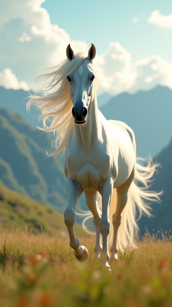 白马,勇气与纯洁的象征,激励你勇往直前的力量源泉