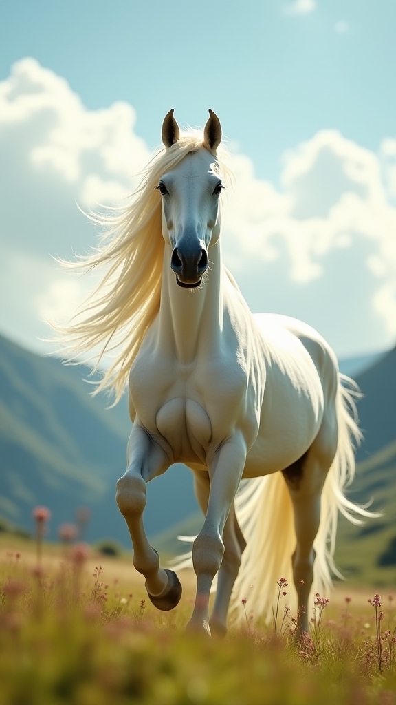 白马,勇气与纯洁的象征,激励你勇往直前的力量源泉