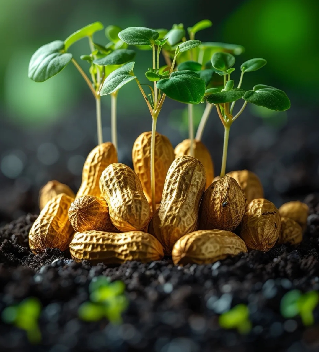 金黄色的花生,朝气蓬勃,让我们的生活充满信心和希望,盼望"好事花生".