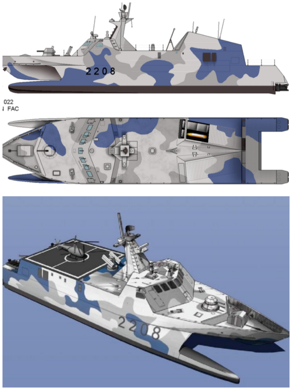 022导弹艇重出江湖,航速50节能在海上飙船,近年来,随着海军实力的不