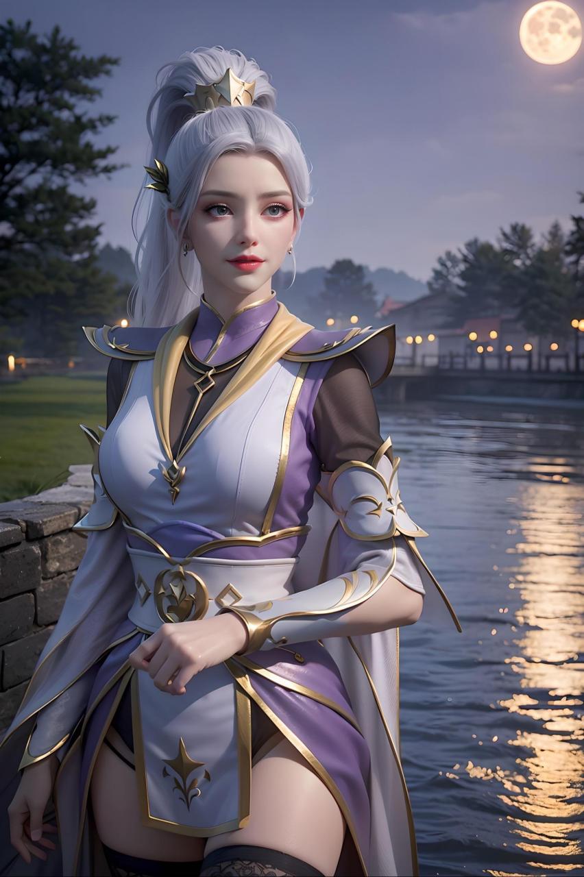 斗破苍穹迦南学院的韩月学姐,正在江南赏花灯#动漫# #斗破苍穹