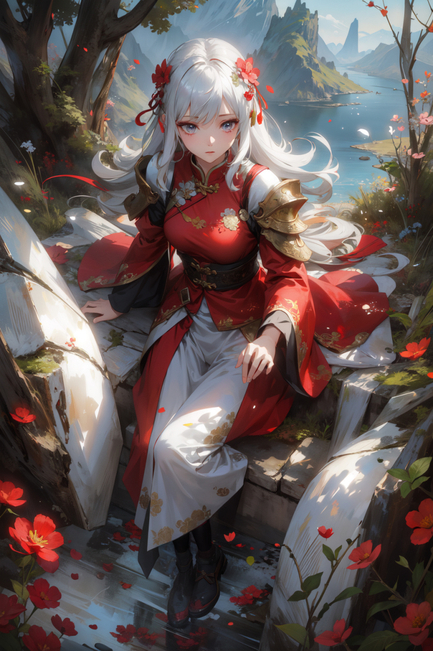 ai绘画出那个国风的二次元武侠世界,国产二次元女侠,真是太激动了!