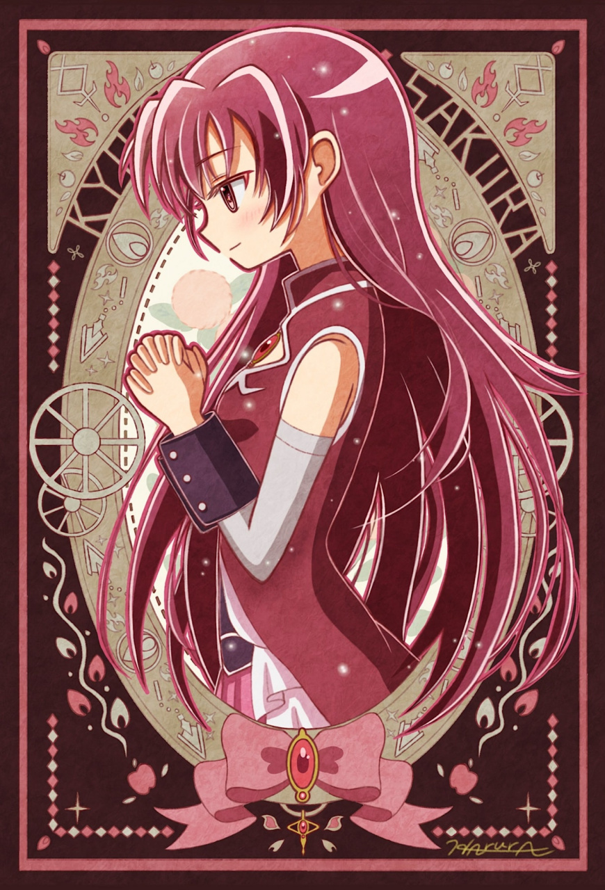 童画嘉年华# 97魔法少女小圆96复古镜框插画08 676767