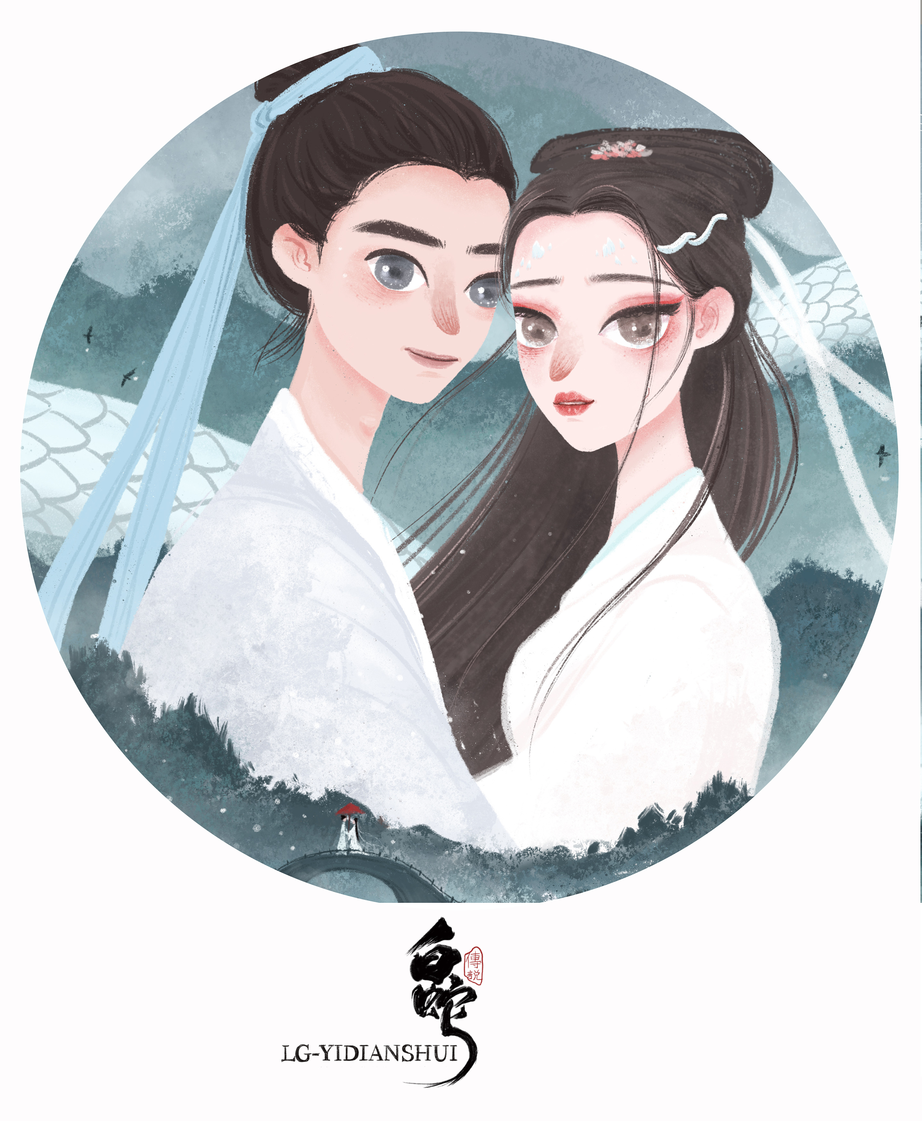 本地mcn挑战赛# 一组关于白娘子传奇的插画