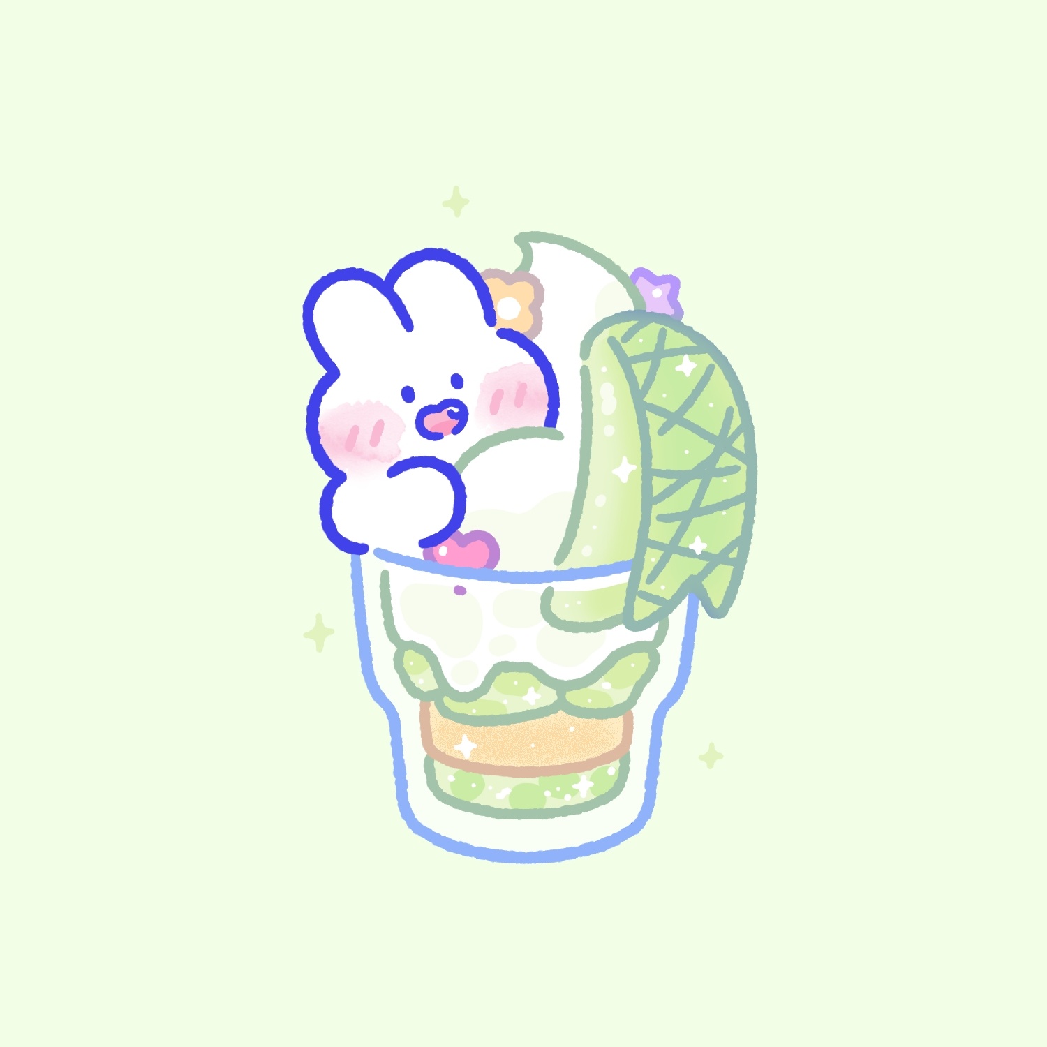 图文动态同步大赛#ヮ软萌兔夏日蜜瓜头像