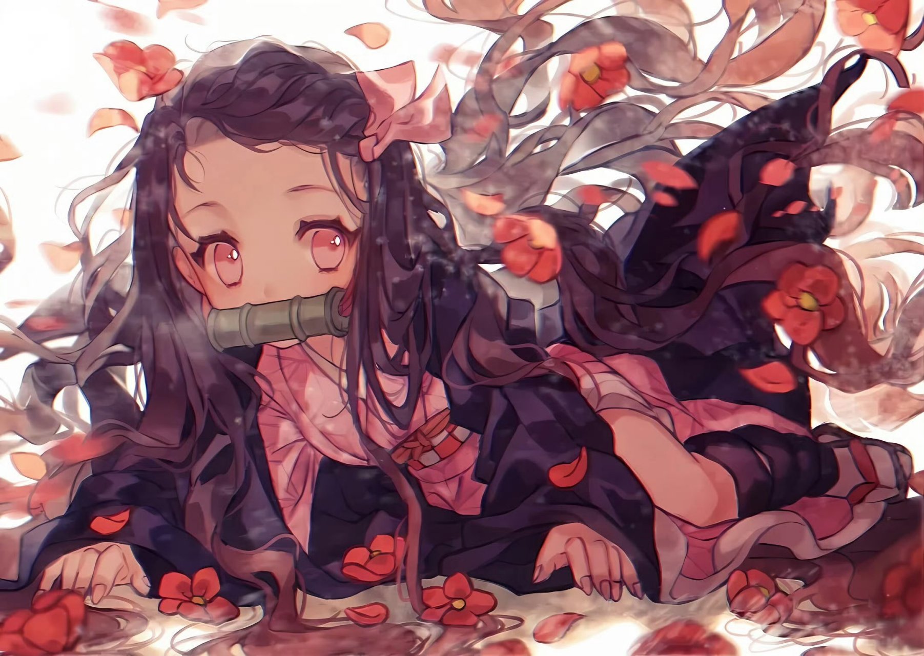 图文动态同步大赛#灶门祢豆子高清壁纸背景图