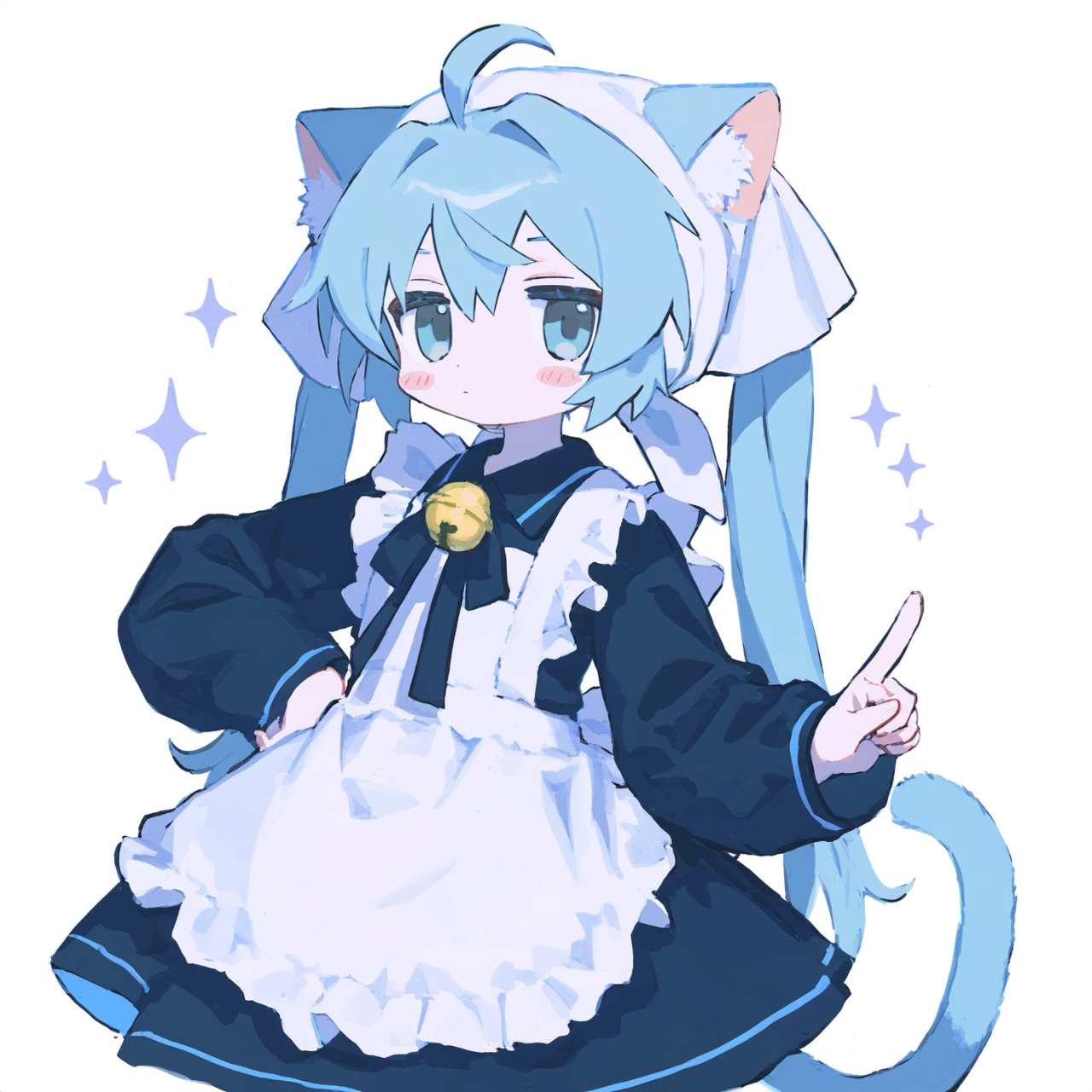 q版小猫初音图片