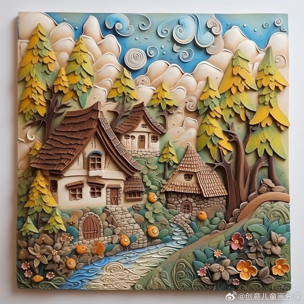 粘土手工 风景建筑9415 9278 走进这座梦幻小屋,仿佛进入了一