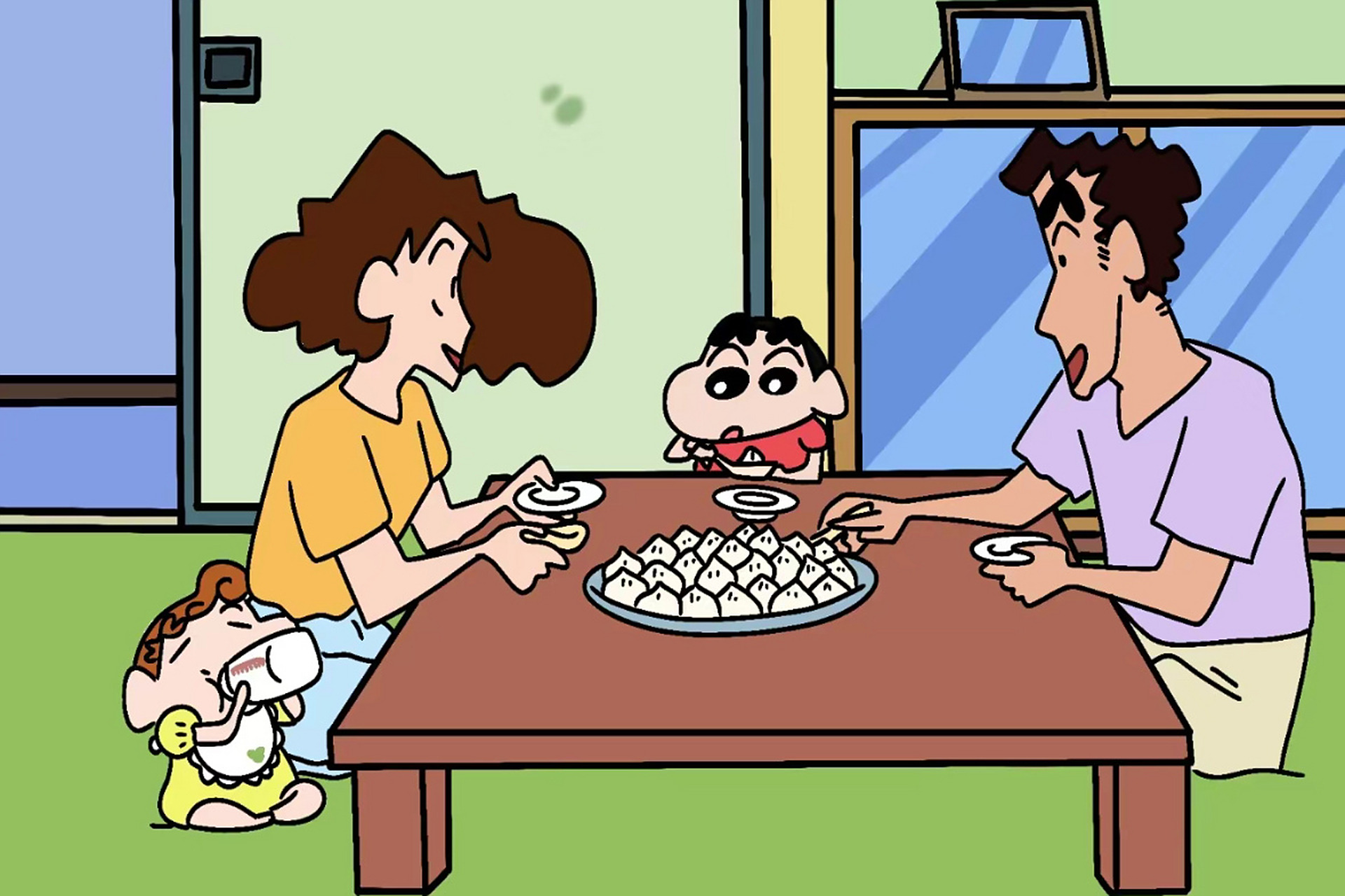 蜡笔小新头像 可以和家人一起用 图源原创插画师:悦悦手绘铺 6767