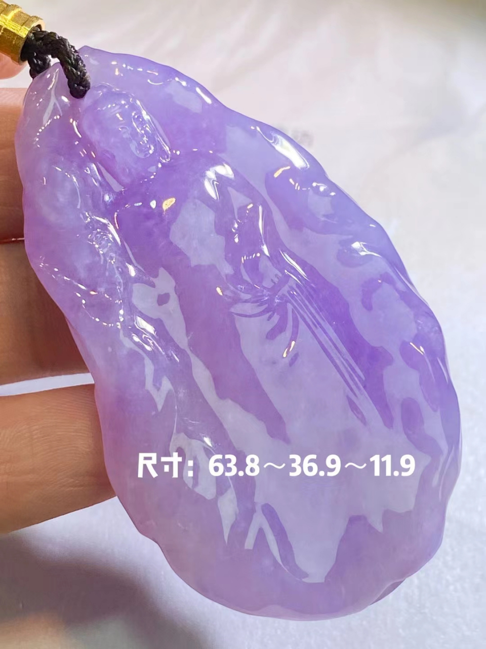 自在观音,满茄紫,紫色迷人,自然光不失色 #翡翠