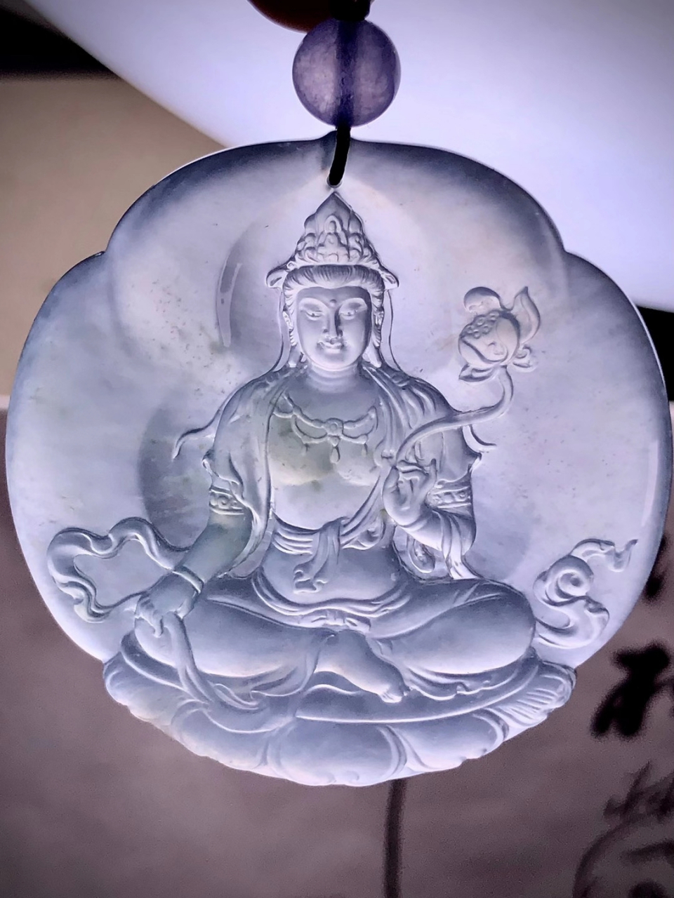 【圣观音】 玉雕大师林乔雕刻,种老水头好 #翡翠